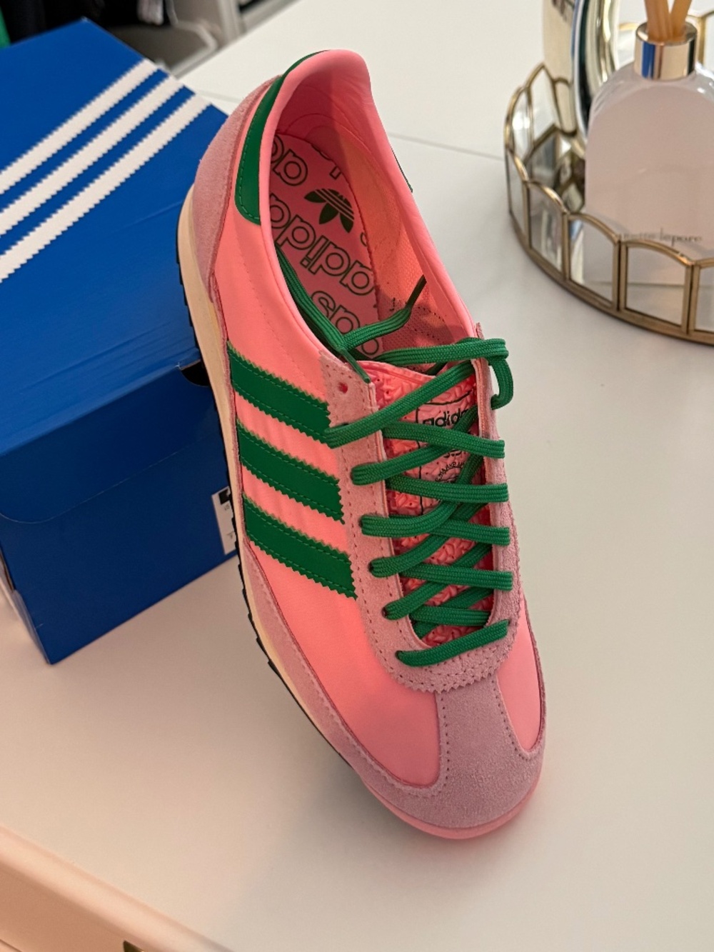 Adidas SL 72 OG Glow Pink Green (Women's) size 8. New without tags. Never worn - Picture 4 of 6